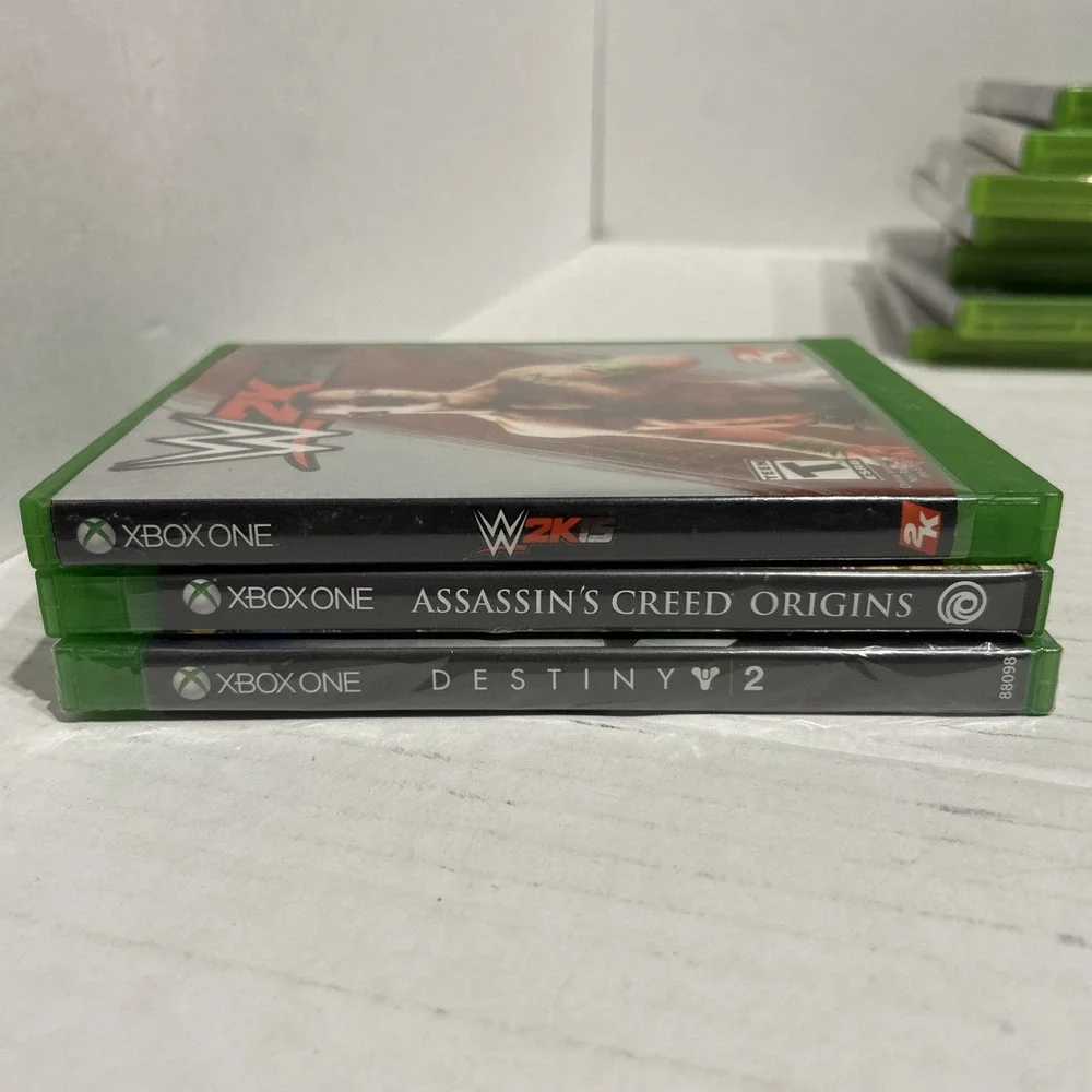 Microsoft Xbox One Game‎ Lot - WWE 2K15 John Cena, Assassin's Creed, Destiny 2